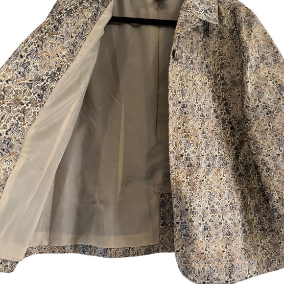 Chico's Women's Metallic Gold Jacquard Tandie Blazer Jacket Size 2 (US L/12) - Picture 5 of 12